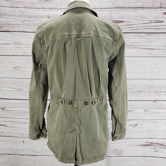 Lucky Brand Women's Green Cotton Blend Pockets Button Up Jacket Size Medium - Picture 11 of 13
